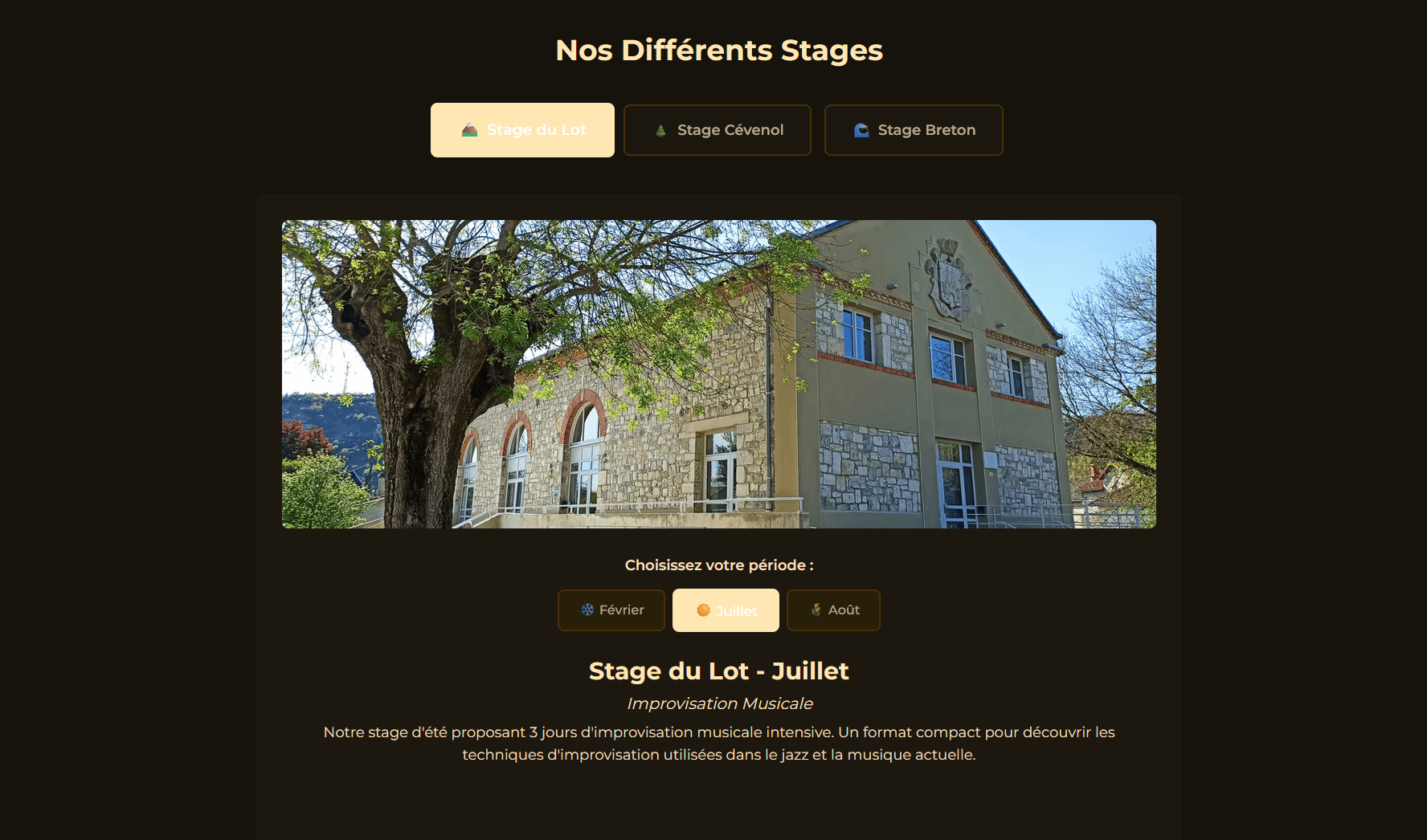 Stages d'Improvisation Musicale 2026